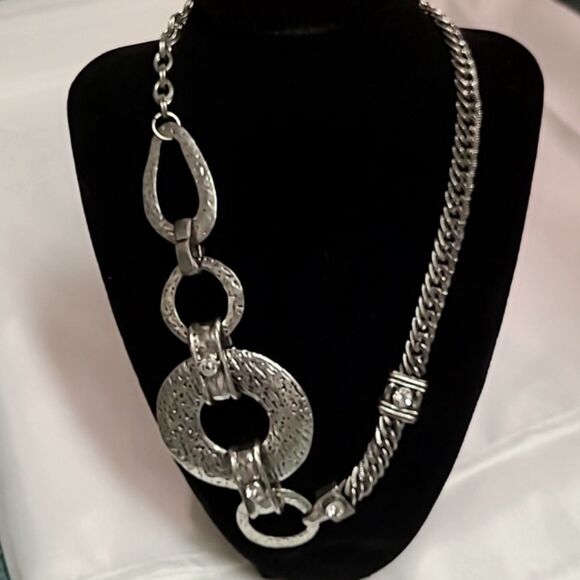 Statement silver tone, multiple disks - Picture 3 of 5